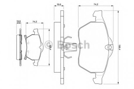 Тормозные колодки дисковые BOSCH 0986424488 (фото 1)