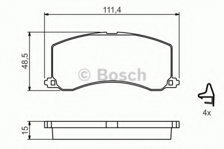 Тормозные колодки дисковые BOSCH 0986424465 (фото 1)