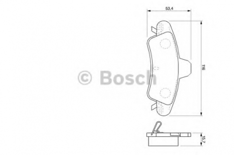 Тормозные колодки дисковые BOSCH 0986424744 (фото 1)