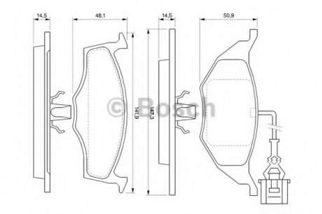 Тормозные колодки дисковые BOSCH 0986424632 (фото 1)