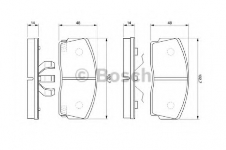 Тормозные колодки дисковые BOSCH 0986493390 (фото 1)