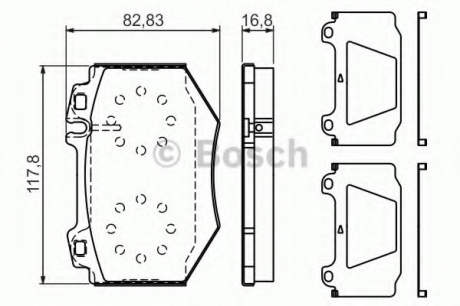 Гальмівні колодки дискові BOSCH 0986494352 (фото 1)