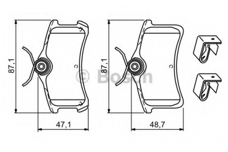 Тормозные колодки дисковые BOSCH 0986494274 (фото 1)