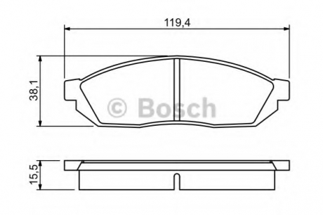 Тормозные колодки дисковые BOSCH 0986494208 (фото 1)