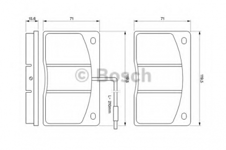 Тормозные колодки дисковые BOSCH 0986460932 (фото 1)