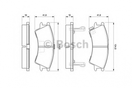 Тормозные колодки дисковые BOSCH 0986424575 (фото 1)