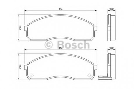 Гальмівні колодки, дискові 0 986 424 714 BOSCH 0986424714 (фото 1)