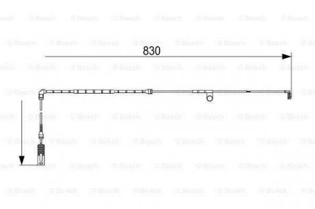 Датчик зносу гальмівних колодок BOSCH 1987473579 (фото 1)