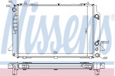 Радиатор системы охлаждения NISSENS 60467A (фото 1)