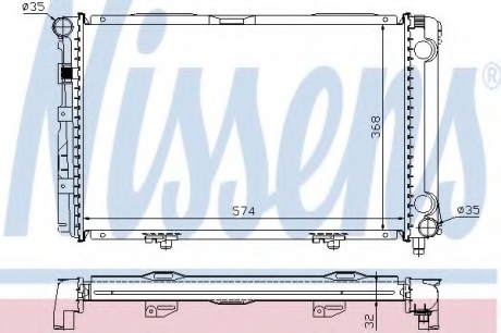 Радиатор системы охлаждения NISSENS 62671A (фото 1)