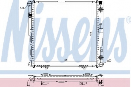 Радиатор системы охлаждения NISSENS 62751A (фото 1)