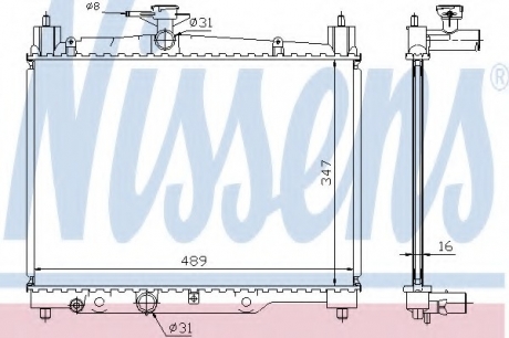 Радиатор системы охлаждения NISSENS 64789A (фото 1)