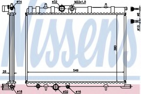 Радиатор системы охлаждения NISSENS 63502A (фото 1)