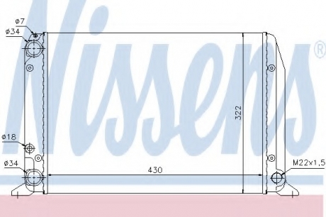 Радиатор системы охлаждения NISSENS 604611 (фото 1)