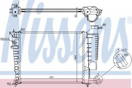 Радиатор системы охлаждения NISSENS 613671 (фото 1)