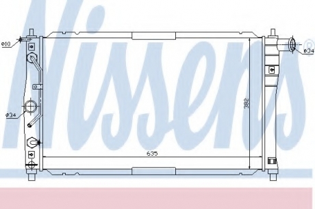 Радиатор системы охлаждения NISSENS 616551 (фото 1)