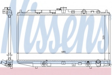 Радиатор системы охлаждения NISSENS 622551 (фото 1)