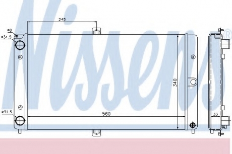 Радиатор системы охлаждения NISSENS 623552 (фото 1)