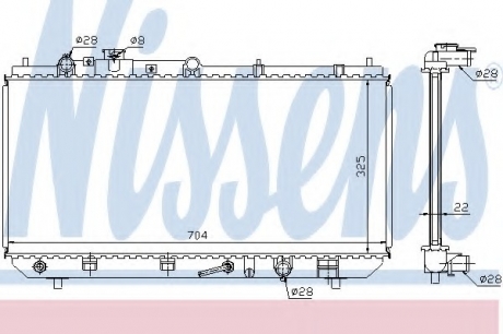 Радиатор системы охлаждения NISSENS 624041 (фото 1)