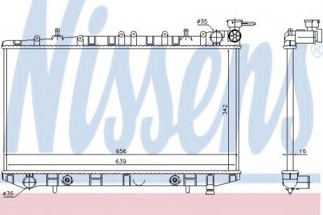 Радиатор системы охлаждения NISSENS 629731 (фото 1)