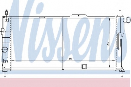 Радіатор OP KADETT E(84-)1.6 D(+)[OE 1300 126] NISSENS 632731 (фото 1)