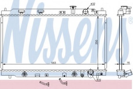 Радиатор системы охлаждения NISSENS 640941 (фото 1)