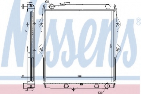 Радиатор системы охлаждения NISSENS 646848 (фото 1)