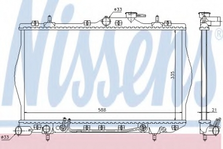 Радиатор системы охлаждения NISSENS 670011 (фото 1)