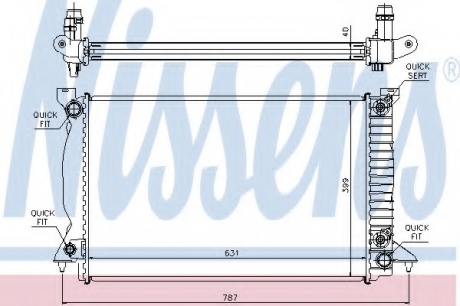 Радиатор системы охлаждения NISSENS 60314A (фото 1)