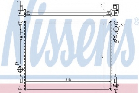 Радиатор системы охлаждения NISSENS 61014A (фото 1)