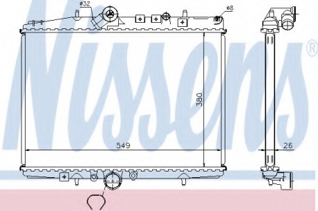Радиатор системы охлаждения NISSENS 61294A (фото 1)