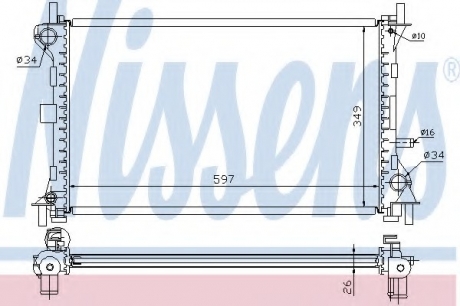 Радиатор системы охлаждения NISSENS 62073A (фото 1)