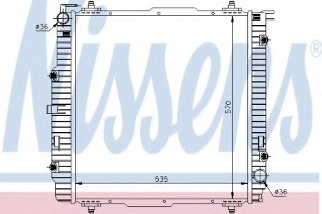 Радиатор системы охлаждения NISSENS 62599A (фото 1)