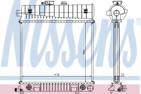 Радиатор системы охлаждения NISSENS 62708A (фото 1)