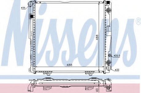 Радиатор системы охлаждения NISSENS 62763A (фото 1)