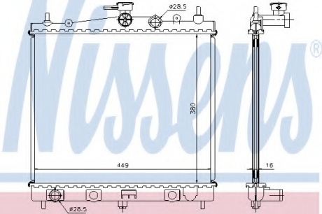 Радиатор системы охлаждения NISSENS 62902A (фото 1)