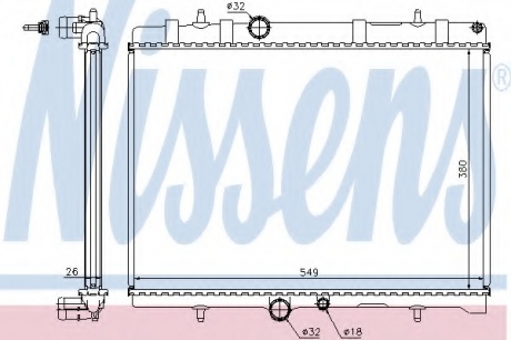 Радиатор системы охлаждения NISSENS 63689A (фото 1)