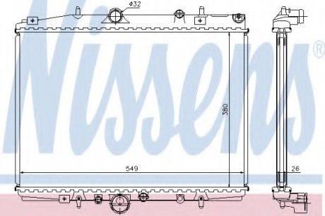 Радиатор системы охлаждения NISSENS 63704A (фото 1)
