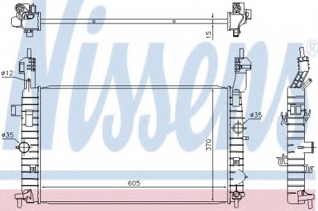 Радиатор системы охлаждения NISSENS 630748 (фото 1)