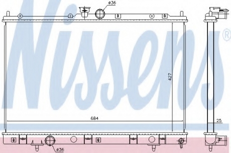 Радіатор NISSENS 628972 (фото 1)