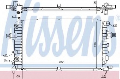 Радиатор системы охлаждения NISSENS 630768 (фото 1)