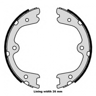 Гальмівні колодки барабанні S56 546 BREMBO S56546 (фото 1)