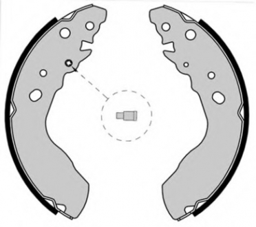 Гальмівні колодки барабанні S79 522 BREMBO S79522 (фото 1)