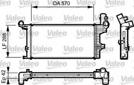 Радиатор охлаждения двигателя Valeo 732303 (фото 1)