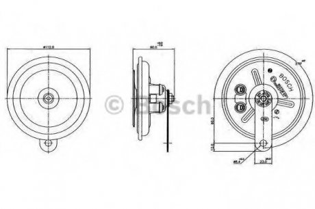 Звуковой сигнал; Звуковой сигнал 0 986 320 301 BOSCH 0986320301 (фото 1)