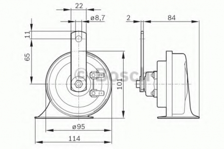 ФАНФАРА 24V WINDTONE КОМП BOSCH 0986AH0507 (фото 1)