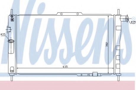Радиатор системы охлаждения NISSENS 61656 (фото 1)