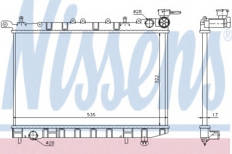 Радиатор системы охлаждения NISSENS 62949 (фото 1)