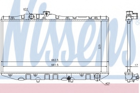 Радіатор TY CAMRY(86-)1.8(+)[OE 16400-74120] NISSENS 64713 (фото 1)