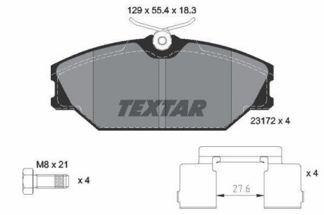 Тормозные колодки дисковые TEXTAR 2317203 (фото 1)